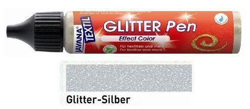 Stoffmalfarbe,Textil Glitter Pen 25 ml Glitter-Silber von Kreul