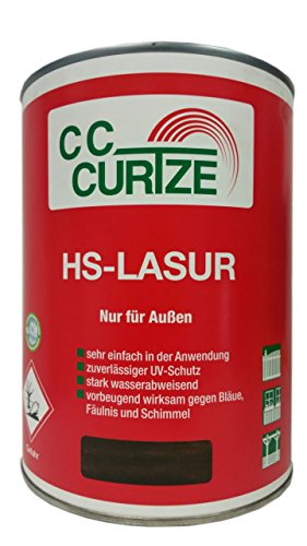 Curtze HS Holzlasur UV-beständiger Holzlasur für Außen 2,5 Liter Farbwahl, Farbe:Eiche Hell von C.C.Curtze