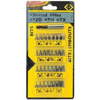 C.k T4520 Bit-Set 33teilig Kreuzschlitz Pozidriv, Schlitz, Kreuzschlitz Phillips, Innen-Sechsrund ( von C.K TOOLS