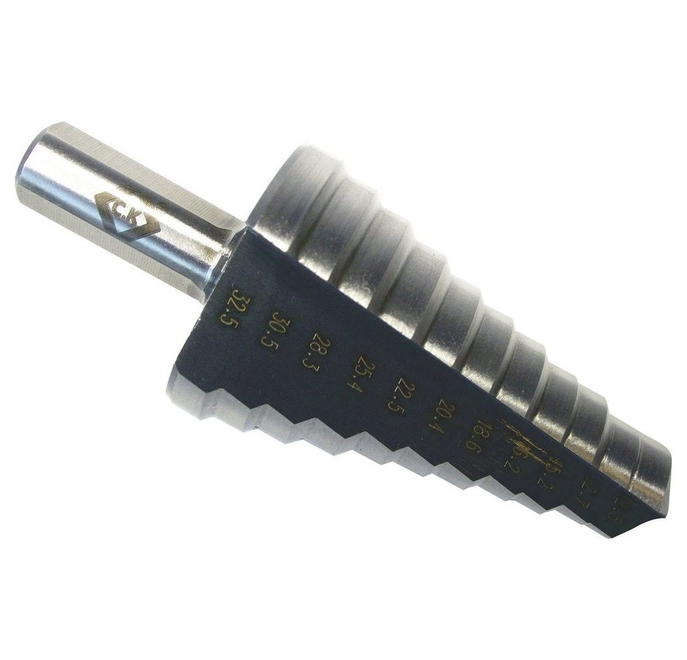 C.K Metallbohrer C.K T3012 HSS Stufenbohrer 12.5 - 32.5 mm Gesamtlänge 80 mm 3-Fläche C.K Metallbohrer C.K T3012 HSS Stufenbohrer 12.5 - 32.5 mm Gesamtlänge 80 mm 3-Fläche von C.K