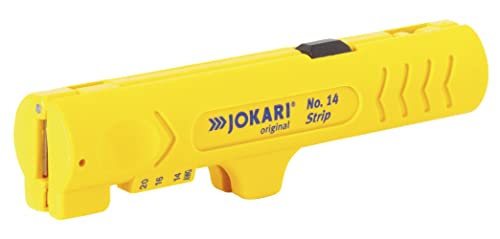 JOKARI T30140 Entmanteler Strip No. 14 (für PVC Kabel mit ø 44299 mm, zum Abisolieren in Gerätedosen, inkl. Klinge für Längsschnitt) 460230 von JOKARI