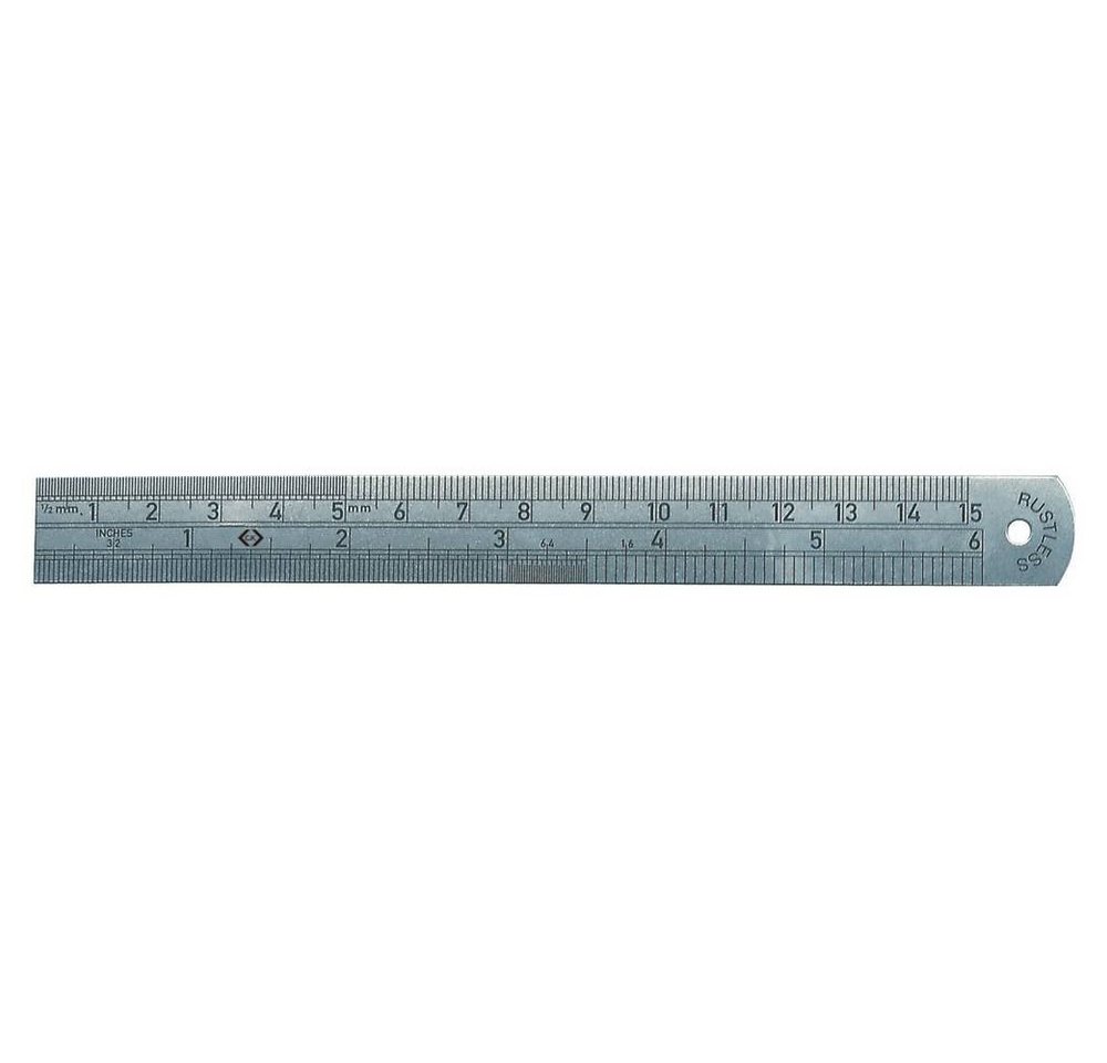 C.K Maßband Stahllineal metrisch /″ 150 mm von C.K