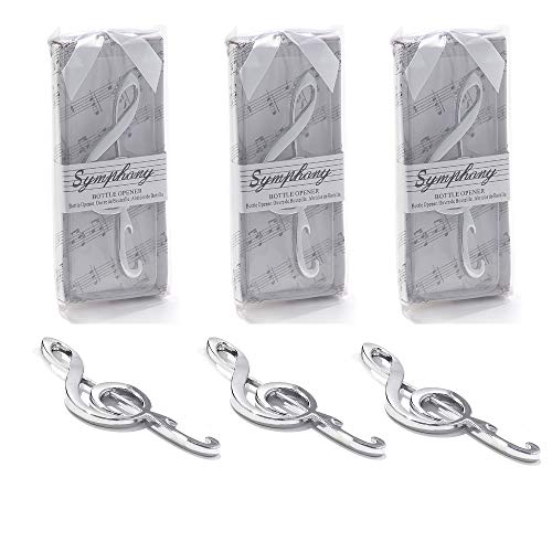 C.X.Y. Flaschenöffner Kronkorkenöffner Silber Violinschlüssel Notenschlüssel Schönes Geschenk (24 er Pack) von C.X.Y.