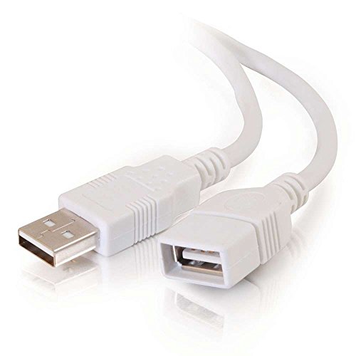 C2G Legrand USB langes Verlängerungskabel, USB-A-auf-A-Kabel, schwarzes Plug-and-Play-Kabel, 2 m, USB-Verlängerungskabel, 1 Stück, 19018 von C2G