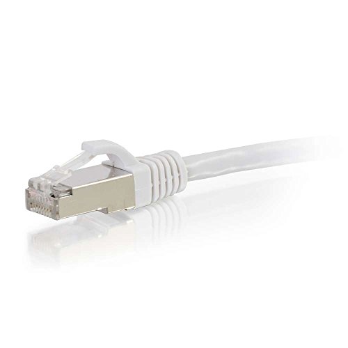 C2G 0. 3M Weißes CAT6A Ethernet Gigabit LAN Netzwerkkabel (RJ45) Vernickeltes und kupfergeflochtenes Patch UTP Kabel von C2G