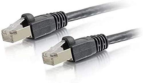 C2G 0. 5M Schwarzes CAT6A Ethernet Gigabit LAN Netzwerkkabel (RJ45) Vernickeltes und kupfergeflochtenes Patch UTP Kabel von C2G