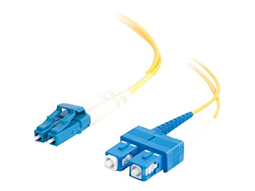 C2G 1m Glasfaser/Glasfaserkabel fàur Gigabit-Ethernet-Anwendungen LC/SC LSZH Duplex Multimode 9/125 SM Glasfaser von C2G