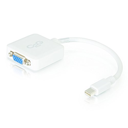 C2G 20CM Mini DisplayPort mannlichen to VGA weibliche Full HD Adapter weiß, HD Mini DP to VGA Compatible with Apple MacBook, Mac Mini, Mac Pro, Microsoft Surface Pro, Dell XPS and More von C2G