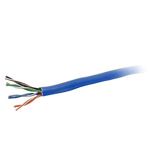 C2G 305M Cat6 Solid 350MHz UTP PVC Kabel, Gigabit Ethernet, Broadband, Audio/Video and Security Capabilities Blau von C2G