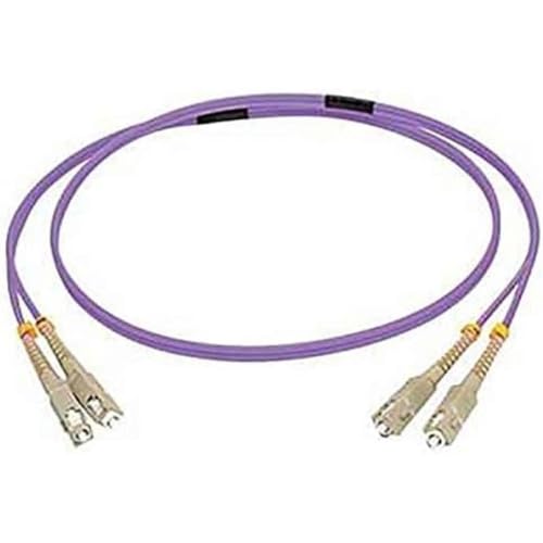 C2G 50m SC/SC OM4 LSZH Fibre Patch - Violett - Patchkabel - SC Multimode (M) auf SC Multimode (M) - 50 m - Glasfaser - 50/125 Mikron - OM4 - Violett von C2G