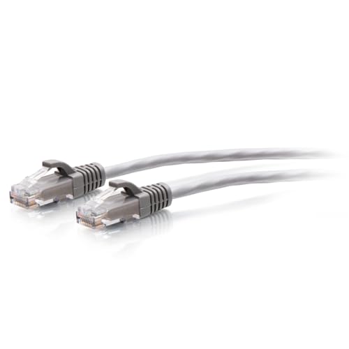 C2G CAT6A Ethernet-Kabel, extra flexibel, schmal, ideal für Router, Modem, Internet, WLAN-Boxen, Xbox, PS5, Smart TV, SKY Q, IP-Kamera, ultraschnelle Internetgeschwindigkeiten, 2,7 m, Grau von C2G