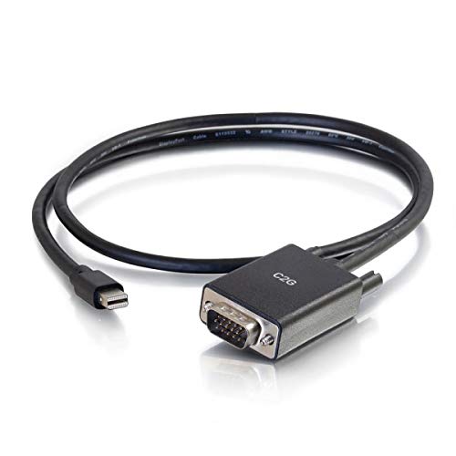 C2G Mini DisplayPort/Thunderbolt-2 Stecker auf VGA HD15 Stecker Aktiver Adapter Computer Monitor Kabel (3M, Schwarz) von C2G