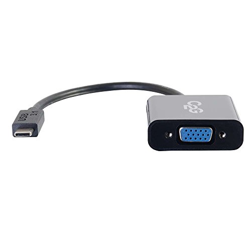 C2G USB-C-auf-VGA-Adapter fàur Mac, Lenovo und mehr, Full-HD-USB-3. 1-USB-C-auf-VGA-HD15-Adapter, schwarz C2G USB-C-auf-VGA-Adapter fàur Mac, Lenovo und mehr, Full-HD-USB-3. 1-USB-C-auf-VGA-HD15-Adapter, schwarz von C2G
