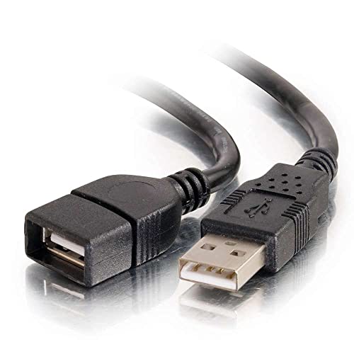 C2G USB-Verlängerungskabel, USB A auf A, lang, 1 m, Schwarz von C2G