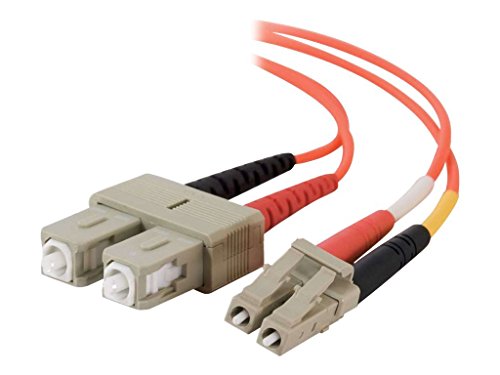 Cables To Go Glasfaser-Patchkabel (LC-/SC-Duplex-Stecker, 50/125, LSZH, Multimode, 7 m) (UK Import) von C2G