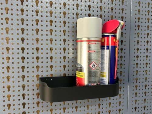 1x Ablage Sprühflaschen Lochwand passend für Küpper Lochwand und Eurolochung 45 mm Eurolochwand - Alle Lochwände - Systemhalter - Lochwand Zubehör (1x Ablage) von C3E