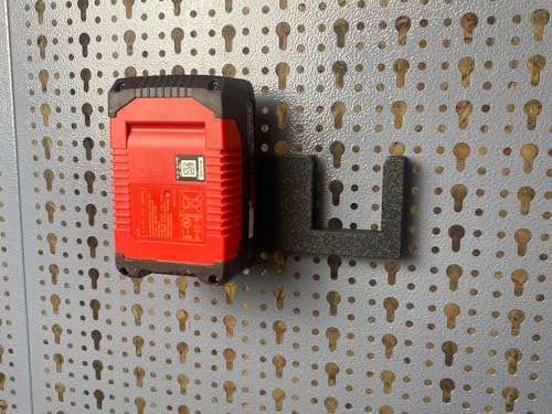 Halterung für Einhell 18V Akku für Küpper Lochwand Systemhalter 2 Fach Akkuhalter von C3E
