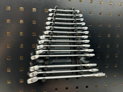 Maulschlüssel und Ringschlüssel Lochwand für Güde - Gedore - ADB - Kraftwerk Lochwand Vierkantlochung 38 mm / 10 mm Lochwand Zubehör (15 Auflagen) von C3E