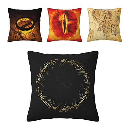 CAALO 4er Set Kissenhülle 45x45 Kissenbezüge 45x45 Kissenbezug 45x45 Grün Deko Kissen Deko Sofakissen Decorative Pillows (B,40x40cm(16x16zoll)) von CAALO