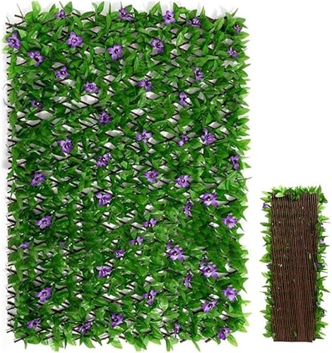 CAASFOOY Künstliche Blumenzaun, Efeublatt, Sichtschutz, künstliche Hecke, erweiterbarer Gartenzaun, Dekoration, Modern, Lila, Seidenstoff+Zaun CAASFOOY Künstliche Blumenzaun, Efeublatt, Sichtschutz, künstliche Hecke, erweiterbarer Gartenzaun, Dekoration, Modern, Lila, Seidenstoff+Zaun von CAASFOOY