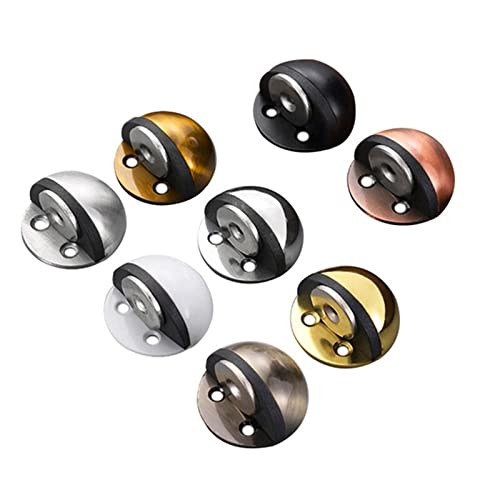 1 Stück starker magnetischer Türstopper aus Edelstahl mit Gummi-Kollision-Boden-Saugnapf, halbrund, for Einfügen oder Bohren, 2-Zweck-Typ (Color : B Colour) von CAAUYXZW