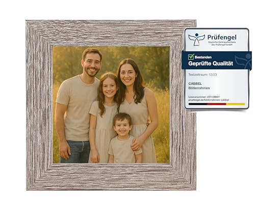 CABBEL Bilderrahmen 10x10 cm aus MDF | Acrylglas bruchsicher | Eiche Dunkel | 1er Pack | Quadratischer Fotorahmen zum Aufstellen oder Aufhängen | Modern & stabil CABBEL Bilderrahmen 10x10 cm aus MDF | Acrylglas bruchsicher | Eiche Dunkel | 1er Pack | Quadratischer Fotorahmen zum Aufstellen oder Aufhängen | Modern & stabil von CABBEL