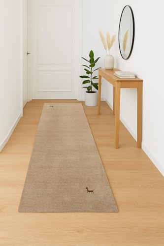 Gabbeh Teppich Läufer 80x200 cm – Handgewebt aus 100% Schurwolle – Orientteppich beige – Moderner Wollteppich für Wohnzimmer, Schlafzimmer & Flur, fußbodenheizung geeignet Gabbeh Teppich Läufer 80x200 cm – Handgewebt aus 100% Schurwolle – Orientteppich beige – Moderner Wollteppich für Wohnzimmer, Schlafzimmer & Flur, fußbodenheizung geeignet von CABBEL