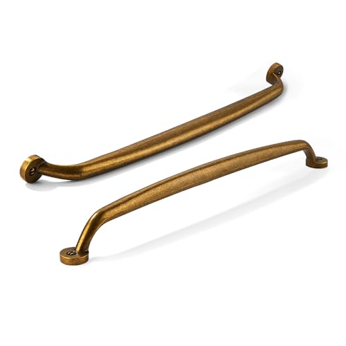 CABDM 2 Stück 25,4 cm Lochmitte aus antikem Messing, Vintage-Stil, Antik-Optik, Schrankgriffe – robuste, solide Schubladengriffe, Küche, Waschtisch, Badezimmer von CABDM