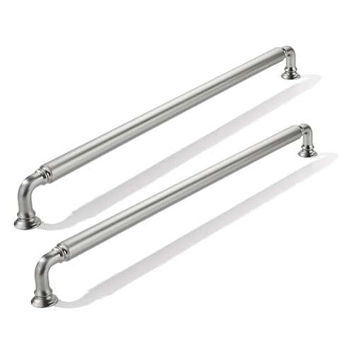 CABDM 2 Stück 30,5 cm Lochmitte gebürstetes Satin-Nickel, robust, solide Schrankgriffe, geeignet für Schränke, Kommoden, Küchen und Badezimmerschränke. von CABDM