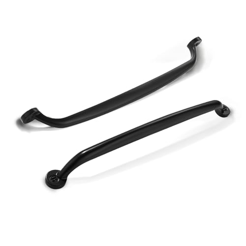 CABDM Schrankgriffe, 25,4 cm, Lochmitte, mattschwarz, robust, solide Schubladengriffe, Küche, Waschtisch, Badezimmer, 2 Stück von CABDM