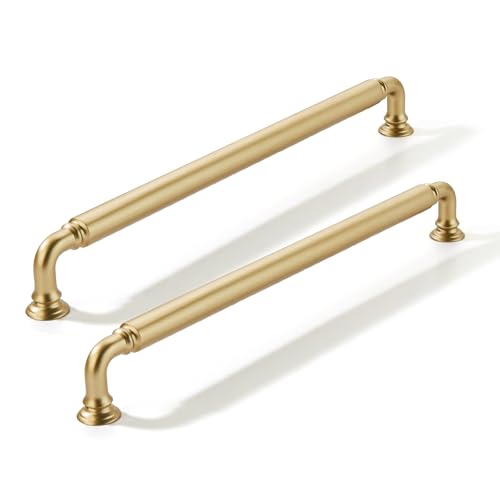 CABDM Schrankgriffe, 25,4 cm, gebürstetes Gold, 25,4 cm, robust, geeignet für Schränke, Kommoden, Küchen und Badezimmerschränke. von CABDM