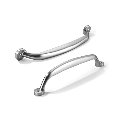 CABDM Schrankgriffe aus gebürstetem Satin-Nickel, 12,7 cm Lochmitte, robust, solide Schubladengriffe, Küche, Waschtisch, Badezimmer, 2 Stück von CABDM