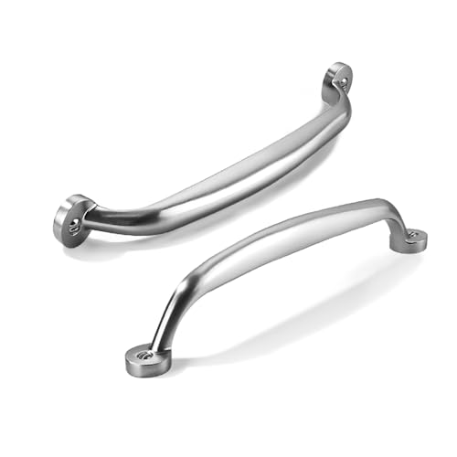 CABDM Schrankgriffe aus gebürstetem Satin-Nickel, 15,2 cm Lochmitte, robust, solide Schubladengriffe, Küche, Waschtisch, Badezimmer, 2 Stück von CABDM