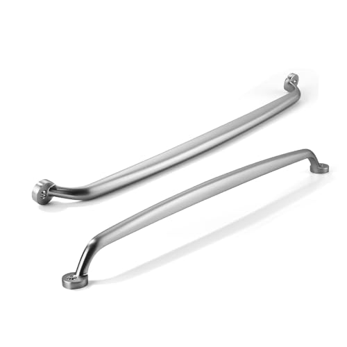 CABDM Schrankgriffe aus gebürstetem Satin-Nickel, 30,5 cm Lochmitte, robust, solide Schubladengriffe, Küche, Waschtisch, Badezimmer, 2 Stück von CABDM