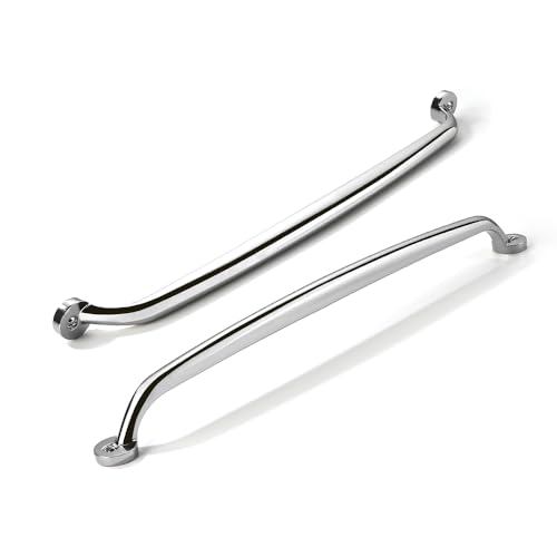 CABDM Schrankgriffe aus poliertem Chrom, 30,5 cm Lochmitte, robust, solide Schubladengriffe, Küche, Waschtisch, Badezimmer, 5 Stück von CABDM