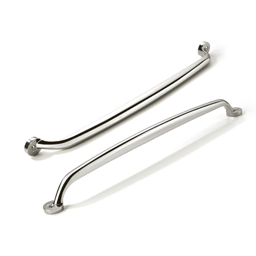 CABDM Schrankgriffe aus poliertem Nickel, 30,5 cm Lochmitte, robust, solide Schubladengriffe, Küche, Waschtisch, Badezimmer, 2 Stück von CABDM