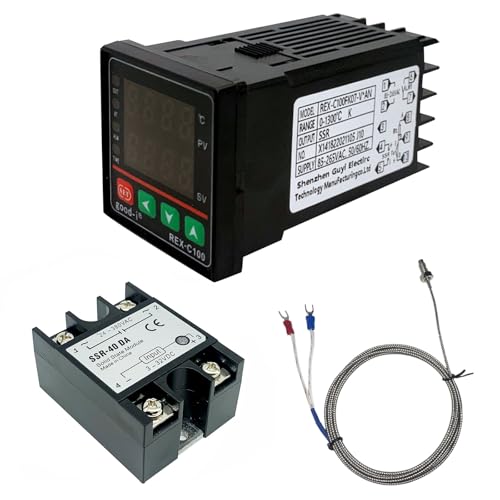 Digital Temperaturregler REX-C100, 0 ℃ ~ 1300 ℃ Alarm PID Temperaturregler Kits Digital Intelligente Thermostat Relais Ausgang mit K-Typ Digital Temperaturregler REX-C100, 0 ℃ ~ 1300 ℃ Alarm PID Temperaturregler Kits Digital Intelligente Thermostat Relais Ausgang mit K-Typ von CABINA HOME