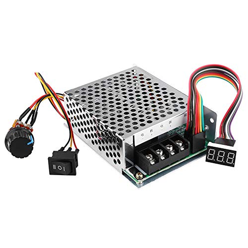 Drehzahlregler DC 10-50V/60A/3000W Motordrehzahlregler DC PWM Motor Speed Controller mit Digitalanzeige Reversible Einstellbares für DC-Motor-Treiber-Modul DC 12V 24V 36V von CABINA HOME