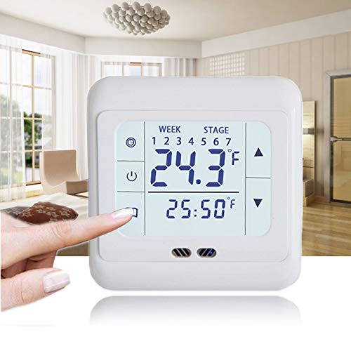 Raumthermostat Digital Thermostat LCD Touchscreen Digital Tempraturregler Thermostat Fußbodenheizung Elektrisch Unterputz Programmierbar Raumthermostat Digital Thermostat LCD Touchscreen Digital Tempraturregler Thermostat Fußbodenheizung Elektrisch Unterputz Programmierbar von CABINA HOME