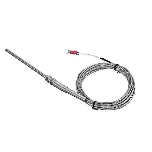 Thermoelement Typ K, 0-800 ℃ Sonde Thermoelement Temperatursensor, M8 Gewinde, 2M Kabel, 50MM Probe, Temperaturregler Thermoelement Sensor von CABINA HOME