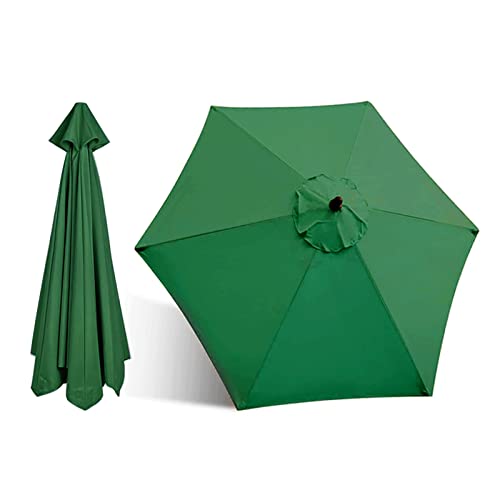 CABINE 6-Ribs/8-Ribs Parasol Frame Canopy Replacement Cloth, Φ270Cm/Φ300Cm, Umbrella Canopy Rechange Parasol Cover/Green/300Cm/6Ribs von CABINE