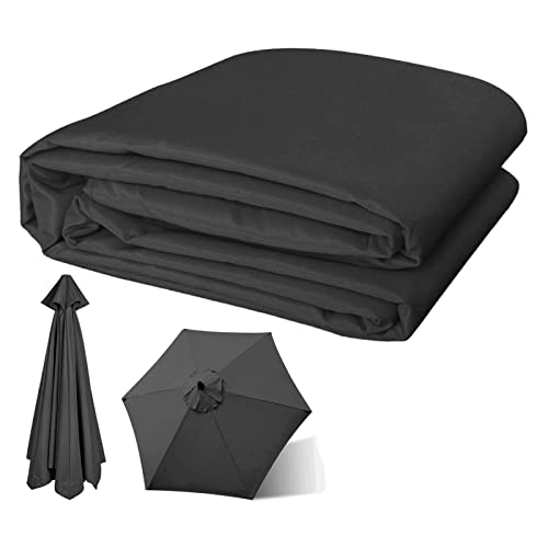 CABINE 6-Ribs/8-Ribs Parasol Top Replacement Canopy, Patio Umbrella Cover Rechange Parasol Cloth, Waterproof Polyester Fabric 270Cm/300Cm/Nero/300Cm/6-Ribs von CABINE