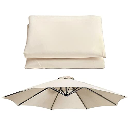 CABINE 6-Ribs/8-Ribs Sunshade Parasol Canopy Cover Replacement Umbrella Cloth, 270Cm/300Cm round Umbrella Top Cover Cloth/Off-white/270Cm/6-Ribs von CABINE