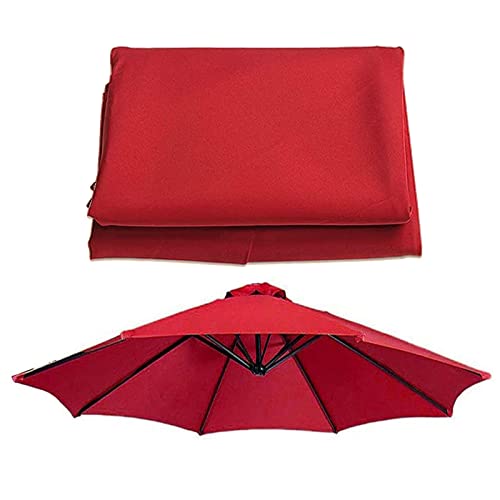 CABINE 6-Ribs/8-Ribs Sunshade Parasol Canopy Cover Replacement Umbrella Cloth, 270Cm/300Cm round Umbrella Top Cover Cloth/Red/270Cm/6-Ribs von CABINE