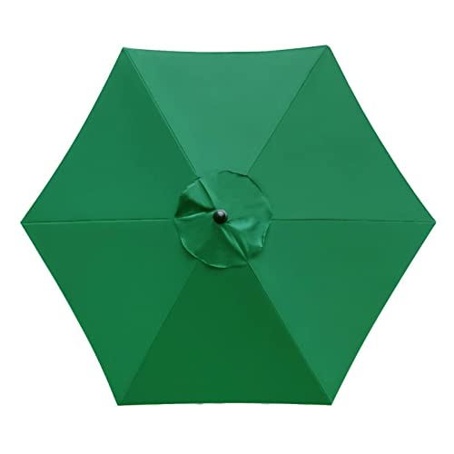 CABINE 6-Ribs Parasol Top Replacement Canopy Cover Φ300Cm/Φ270Cm, Patio Umbrella Cover Canopy Rechange Parasol Cloth Waterproof/Green/300Cm/10Ft von CABINE