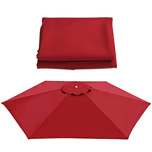 CABINE Rechange Canopy 270Cm-6Ribs/8Ribs, 300Cm-6Ribs/8Ribs Parasol Cloth Replacement Umbrella Canopy/Red/300Cm/6-Ribs von CABINE