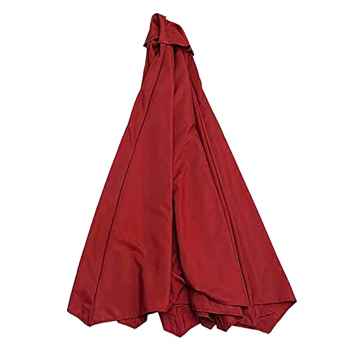 CABINE Replacement Canopy Parasol Cover for 6-Ribs/8-Ribs Frame Umbrella Top, Φ270Cm/Φ300Cm round Parasol Cloth Rechange Canopy/Red/270Cm/6-Ribs von CABINE