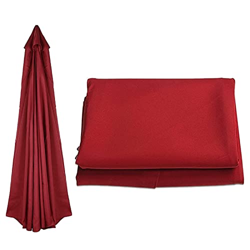 CABINE Replacement Top Canopy Cover 8-Ribs or 6-Ribs Umbrella Frame, Φ270Cm/Φ300Cm round Umbrella Canopy Replacement Cloth/Red/300Cm/6-Ribs von CABINE