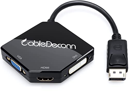 CableDeconn Big Displayport DP to Hdmi/dvi/vga Male to Female 3-in-1 Adapter Konverter CableDeconn Big Displayport DP to Hdmi/dvi/vga Male to Female 3-in-1 Adapter Konverter von CableDeconn