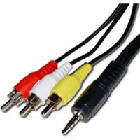 Cablemarkt - 2 m Kabel für Audio und Video 3 x Cinch auf Miniklinke von CABLEMARKT